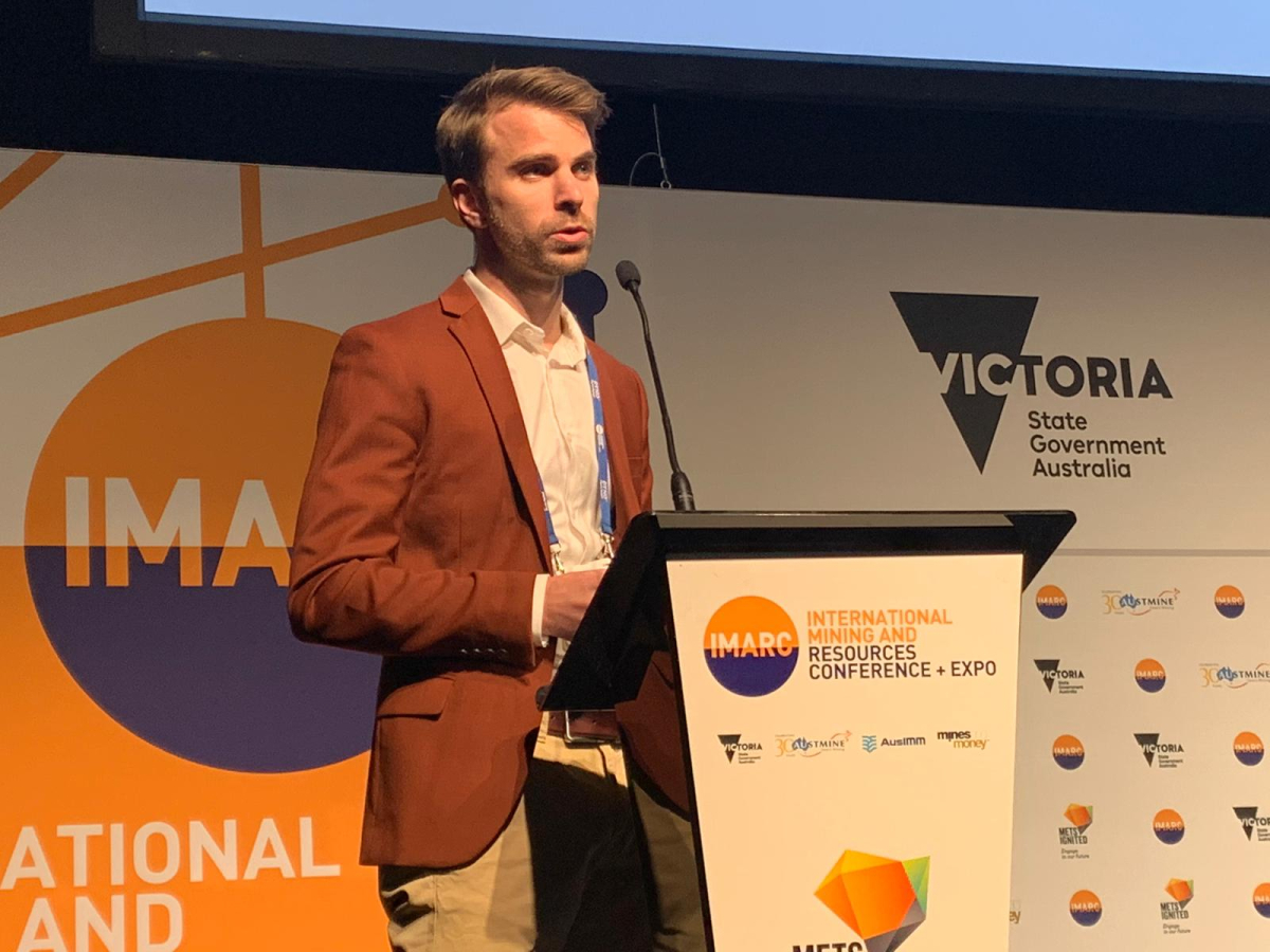 NextOre team at the METS to Miners award ceremony, IMARC 2018